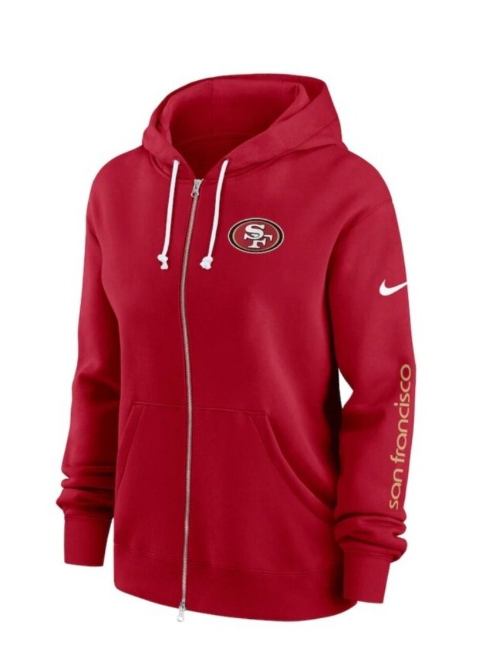 Women's Nike Scarlet San Francisco 49ers Plus Size Phoenix Full-Zip Hoodie 2XL